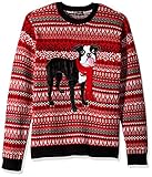 Blizzard Bay Men's Derpy Scarf Dog Sweater, Black, XXL