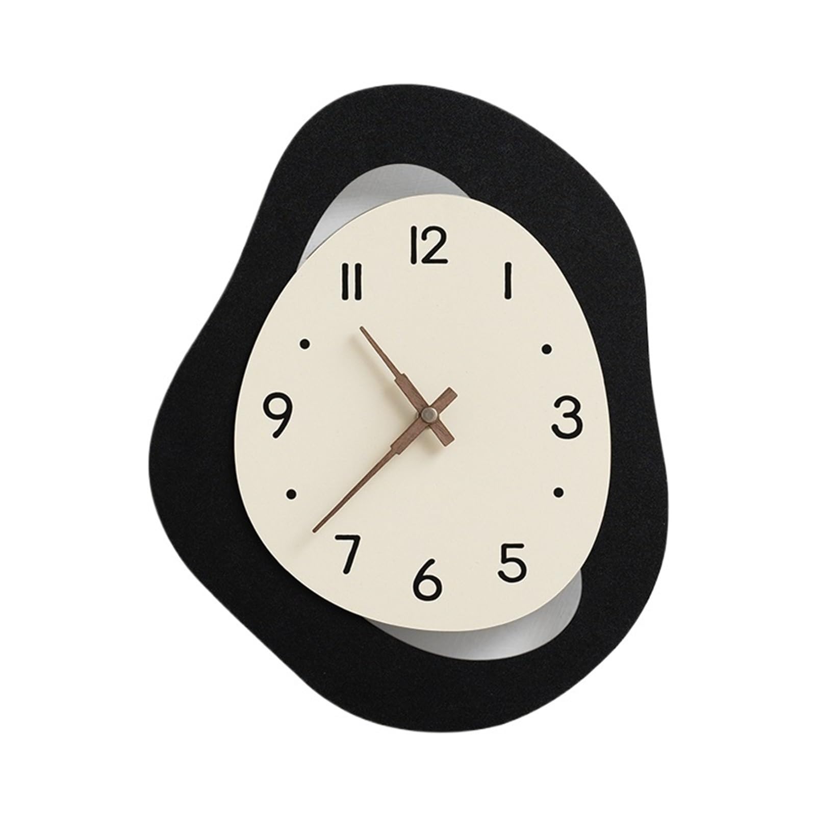 S5b8W3g7 Modern Quartz Luxury-inspired Unique Wall Clock Artistic Digital Silent Design Battery Powered Wall Clock(24x30cm)