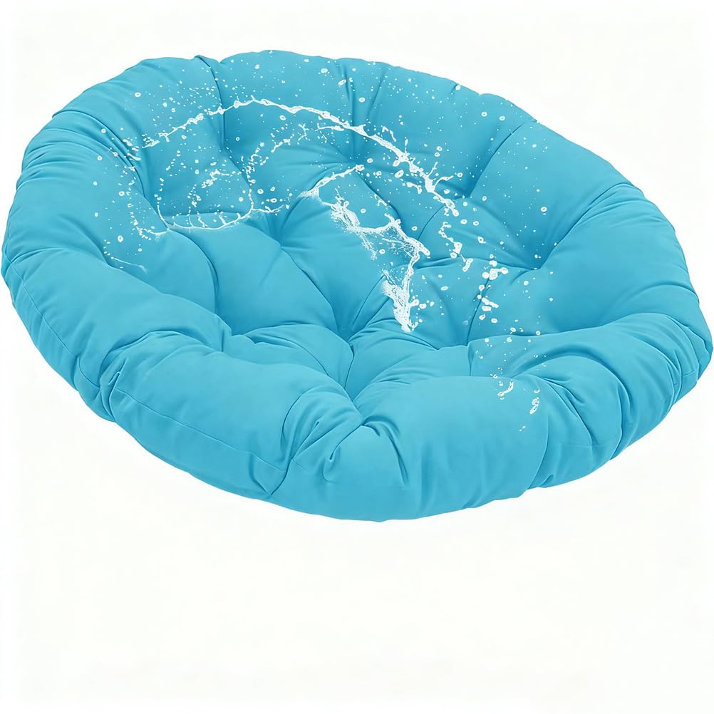 SVFOEBJM WaterproofCushion for Indoor/Outdoor UsePerfect for Balcony RelaxationComfortable Hanging Chair AccessoryLight Blue90 x 90 cm