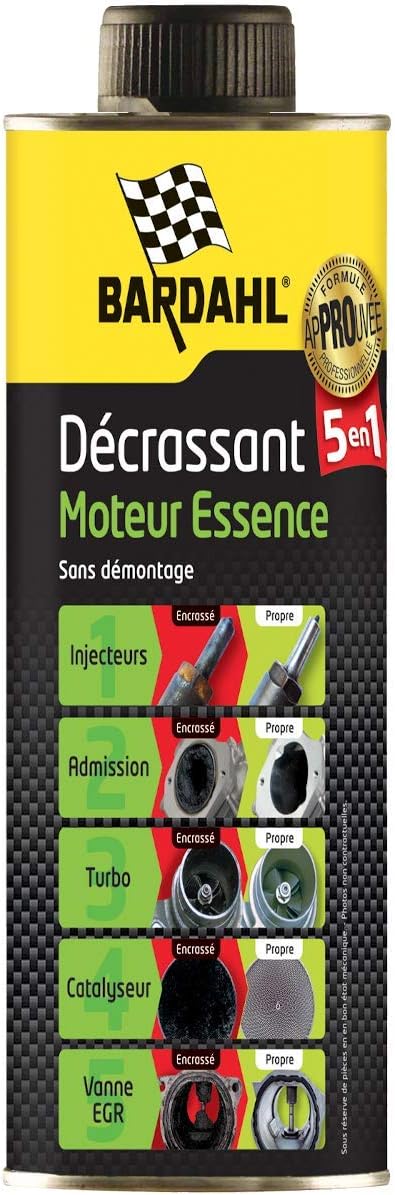Bardahl Décrassant 5 en 1 - Moteur Essence - 500mL - Auto et Moto