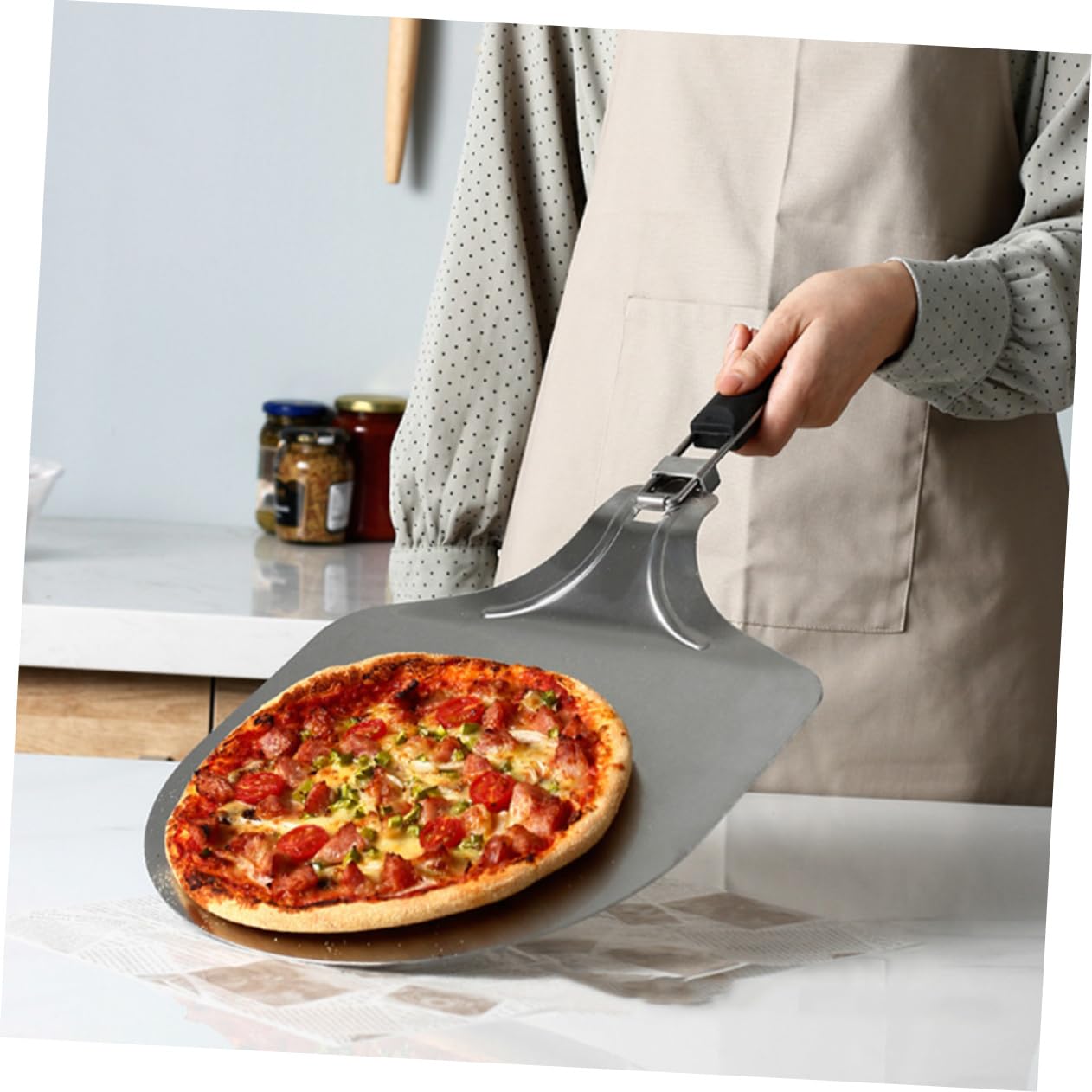 Pelle Acier Inoxydable Spatule De Transfert Pour Pizza Gâteaux Et Pâtisseries Outil De Cuisine Pratique Pour Maison Et Restaurant
