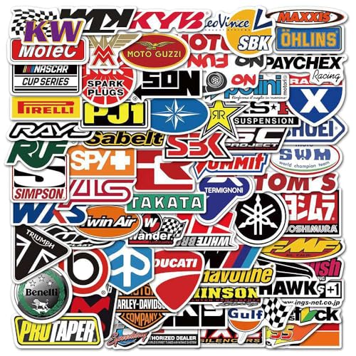 100 Autocollants Course, Anime, Vinyle Imperméables pour Bouteilles d'Eau, Ordinateur Portable, Bande Dessinée, Skateboard