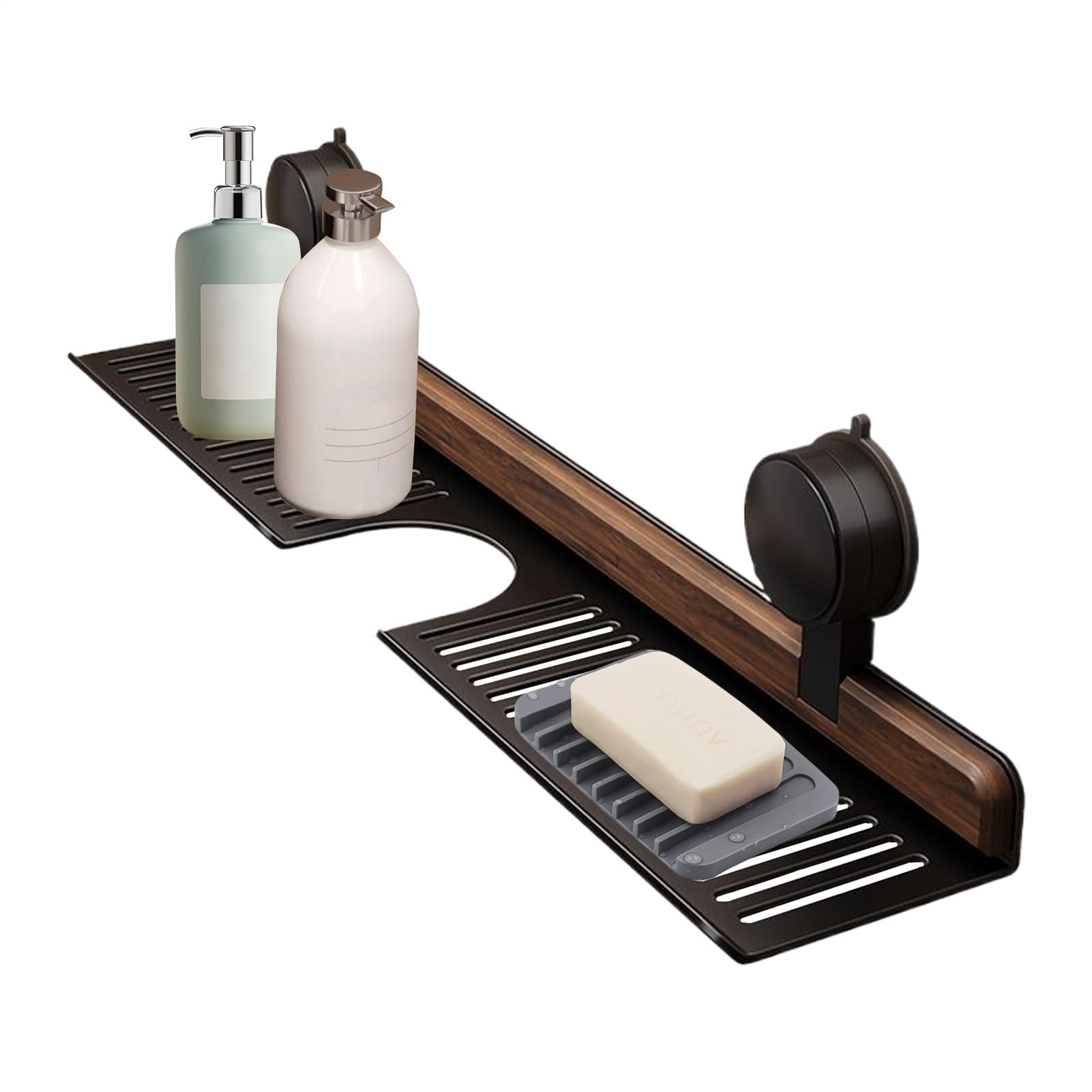 Étagère lavabo à ventouses puissantes pour organiser maquillage et peignes