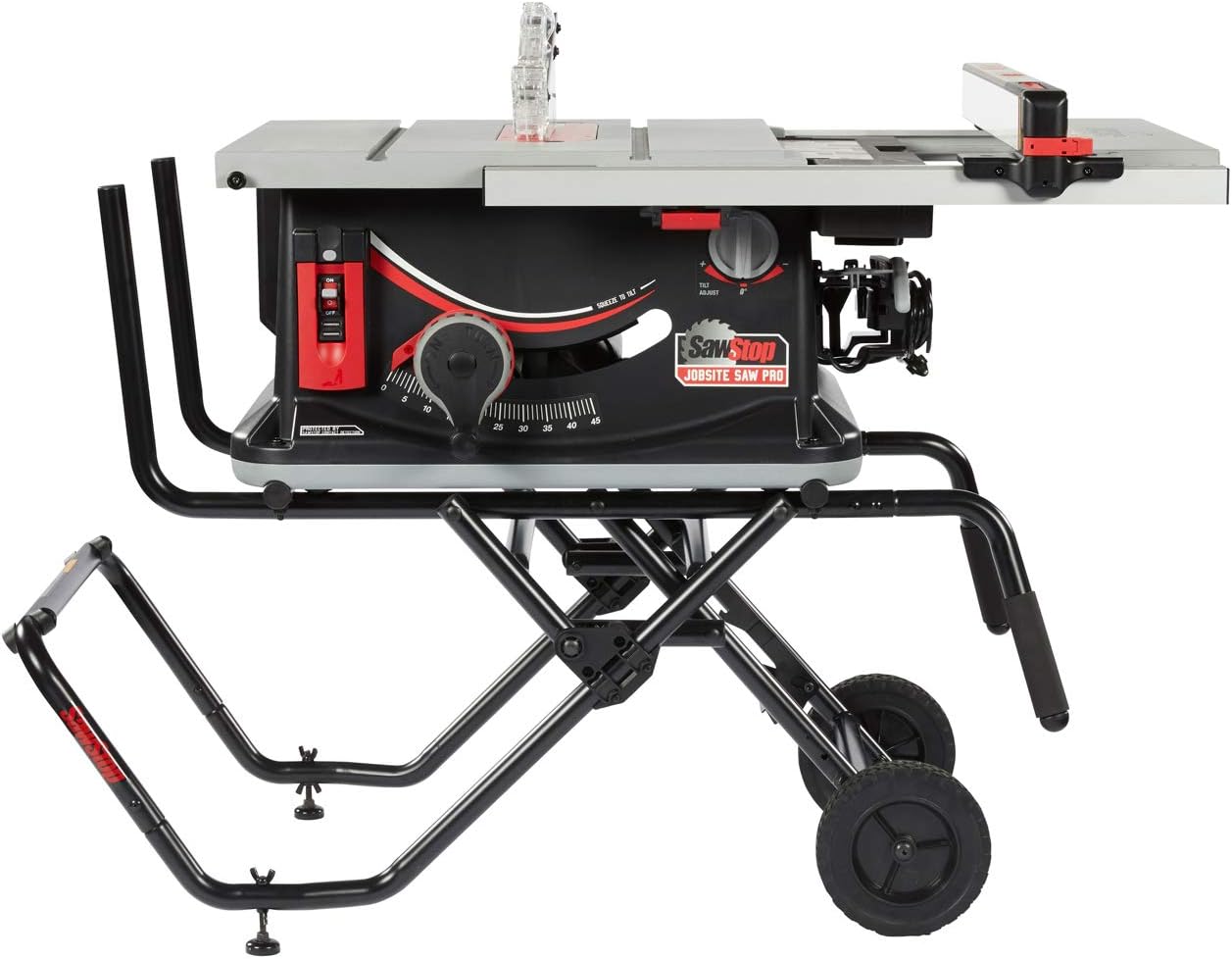 SawStop Jobsite Saw PRO with Mobile Cart Assembly - 1 1/2 HP 120V 60Hz JSS-120A60