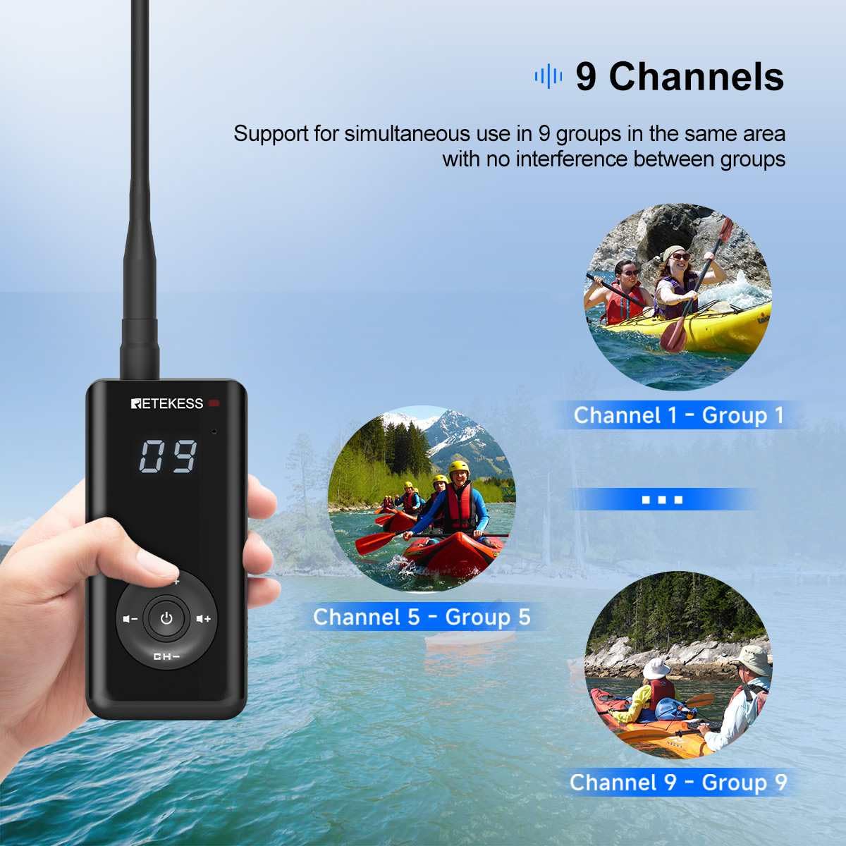 Retekess TT120 Swim Coach Communicator, Underwater Communicator, IP68 Wasserdicht, 120 M, Schwimmtrainer-Kommunikator für Schwimmtraining und Coaching (1 Sender, 20 Empfänger)