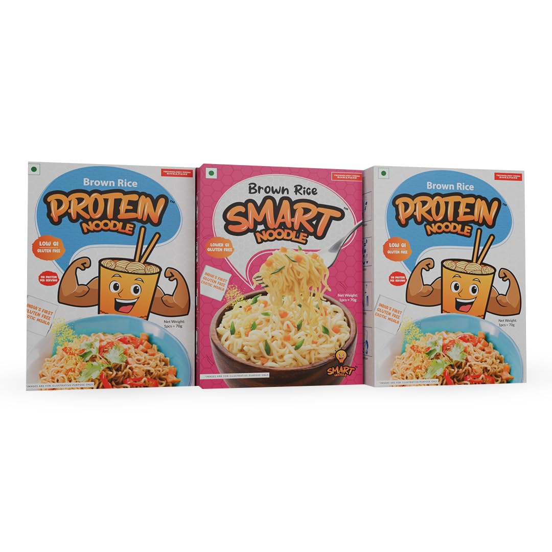 Protein Smart Noodle 210g (70gx3) - Broen Rice | Chota Packet | Healthy Noodle | Gluten Free | Low In GI |