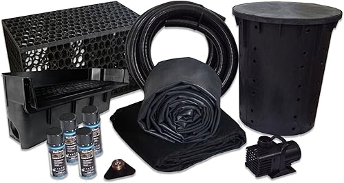 HALF OFF PONDS Simply Waterfalls - Kit de cascada 6100 con MatrixBlox, forro EPDM de 15 x 20 pies y bomba de 6,100 GPH - PLANB2