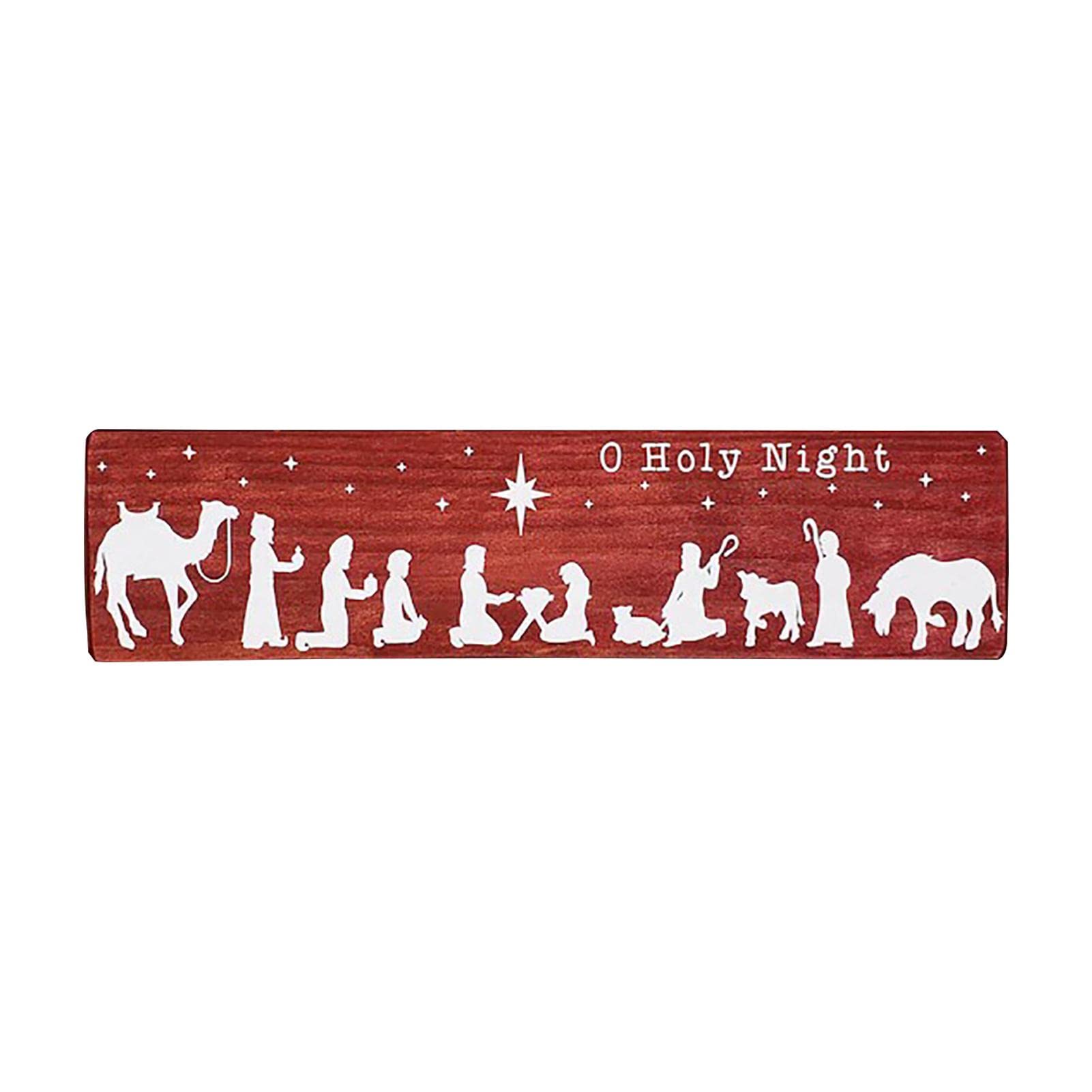 30X10cm Complete Large Red Outdoor Nativity Scene Weatherproof Outdoor Nativity Scene for Yards and Lawns
