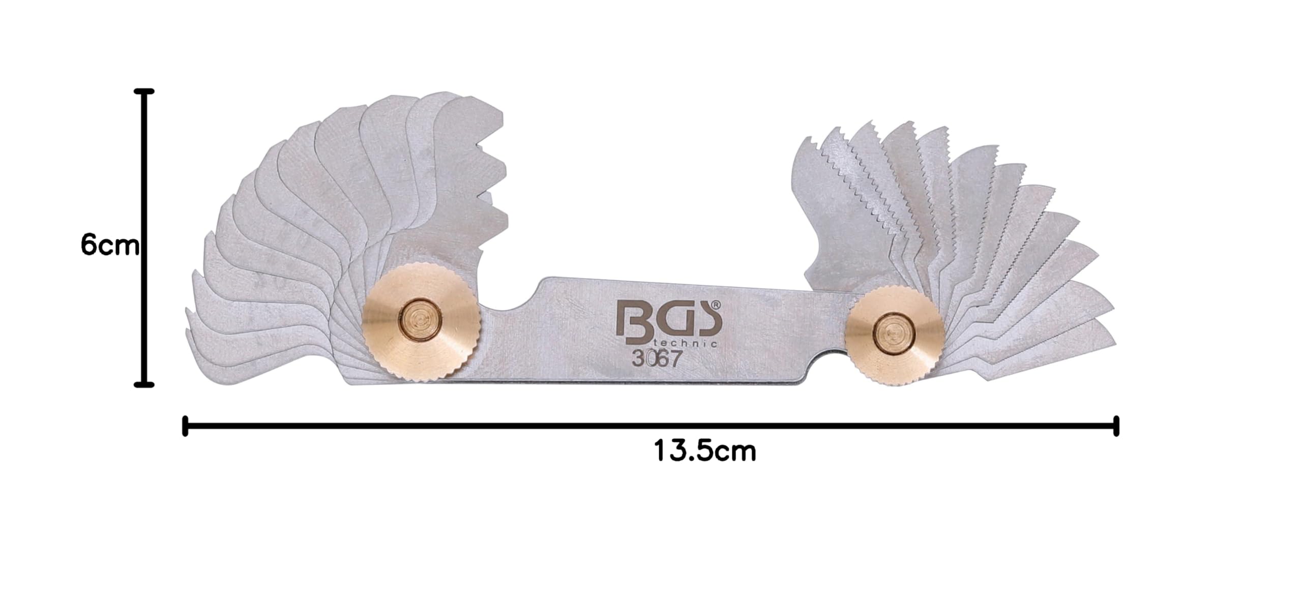 BGS 3067 Contafiletti 24 lame metrico 0,25-6,00 mm