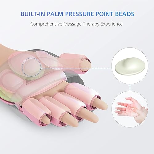 Miniatura 6 de COMFIER Masajeador de manos con calor - Masajeador de manos eléctrico inalámbrico con compresión para artritis y túnel carpiano, 3 modos3 niveles de