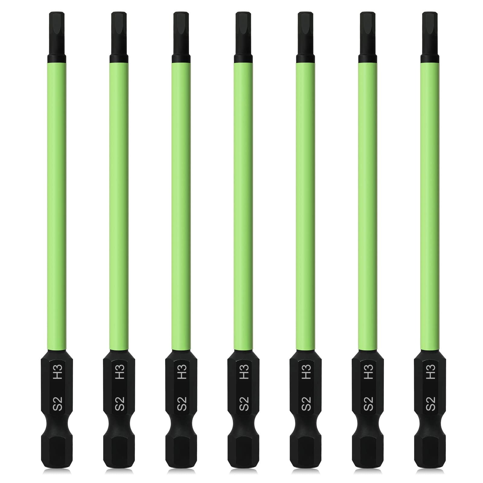 CYLBAQ 7PCS 3mm Allen Key Drill Bits, 100mm Long S2 Steel Magnetic Hex Screwdriver Bits, 1/4" Hex Shank Allen Wrench Bits for Furniture Assembly & Repairs — image 1