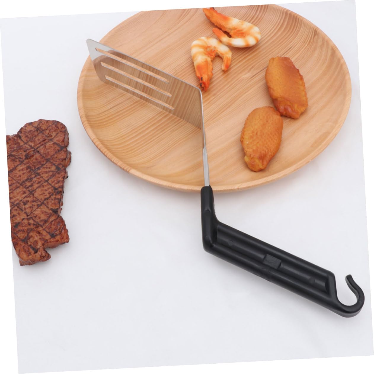 MAGICLULU 3stücke Edelstahl Steak Spatel Mit Schlitz Kleiner Pfannenwender Für Fleischzubereitung Der Küche Ergonomischer Griff Zum Abtropfen Von Öl Und Flüssigkeiten