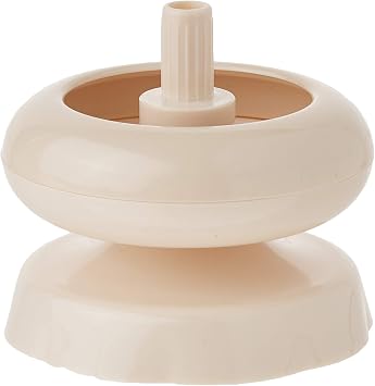 Beadalon Spin-N-Bead, Mini Size Bead Spinner Bowl Includes 1 Curved Big Eye Needle for Easy Bead Stringing and Jewelry Making, Natural