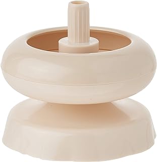 Beadalon Spin-N-Bead, Mini Size Bead Spinner Bowl Includes 1 Curved Big Eye Needle for Easy Bead Stringing and Jewelry Making, Natural