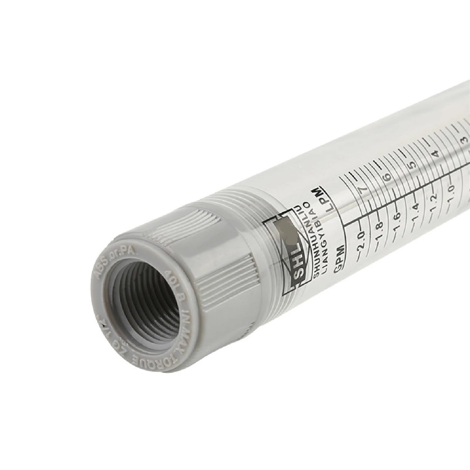 Caudalímetro Caudalímetro LZM-40G DN40 de PVC, rotámetro Transparente en línea de área Variable for Agua y líquidos.(Liquid-5-30GPM)