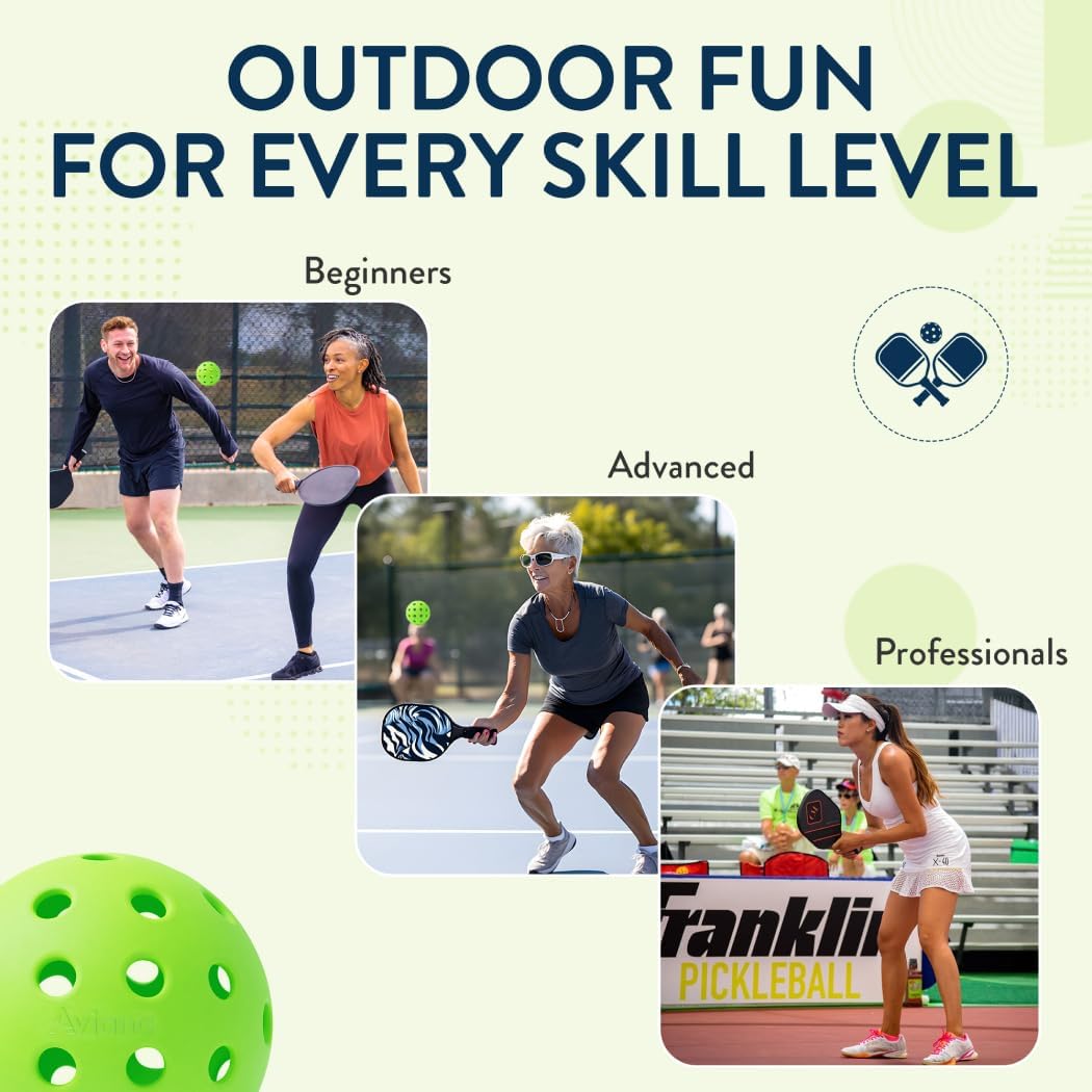 Outdoor Pickleball Balls USAPA Approved for Tournament Play 6 12 48 Packs Durable 40-Hole Design Ideal for All Skill Levels Pickleball Accessories Pickleball Balls Outdoor