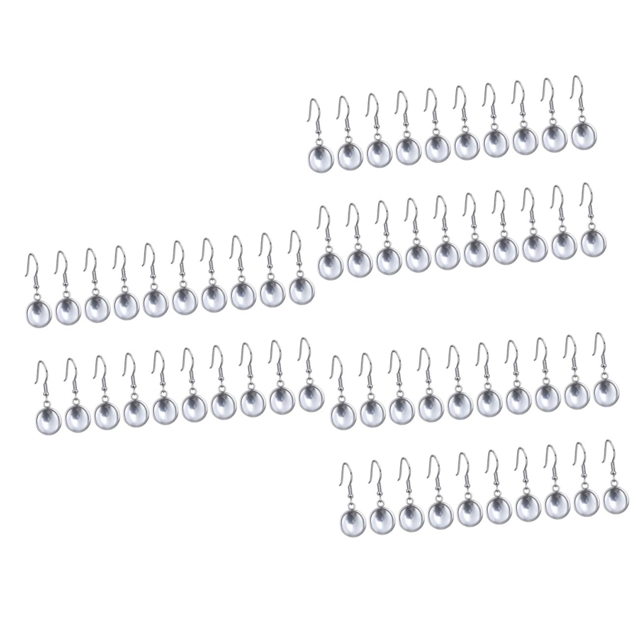 EXCEART 60 Piezas De Pendientes De Plata De Ley Cuelgan Bandeja De Metal Pendientes De Plata De Ley Configuración De Pendientes Orrous Pendiente De Bisel Pendientes Colgantes Accesorios