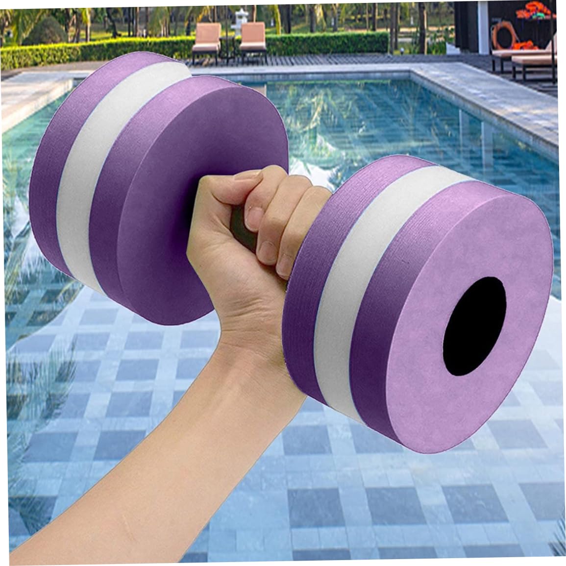 Haltères à eau en mousse pour exercices de fitness en piscine, aquagym, entraînement à la natation et rééducation
