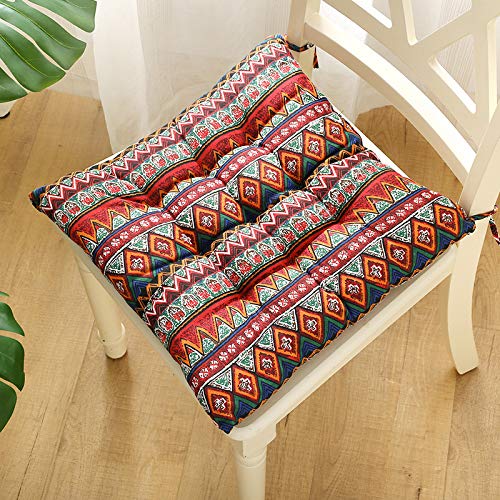 Hixingo Lot de 2 Galette de Chaise, Imprimé Géométrique Galette de Chaise, Coussins de Chaise D'intérieur, Lavable de Coussin Chaise, Extérieur Housses de...