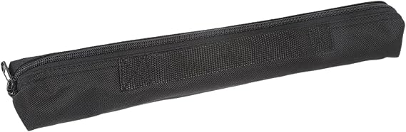 Flute Storage Bag, Long Zippered Flute and Piccolo Carry Bag Portable Washable Recorders Flute Case Bag for Vertical Flutes Recorders, Black