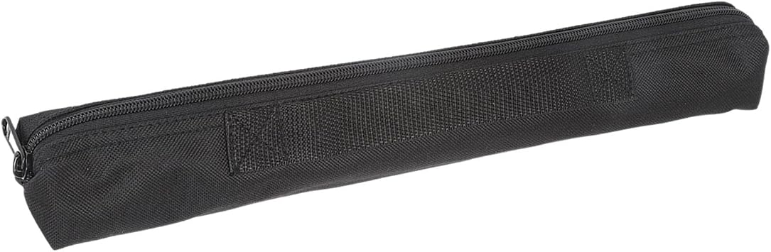 Flute Storage Bag, Long Zippered Flute and Piccolo Carry Bag Portable Washable Recorders Flute Case Bag for Vertical Flutes Recorders, Black