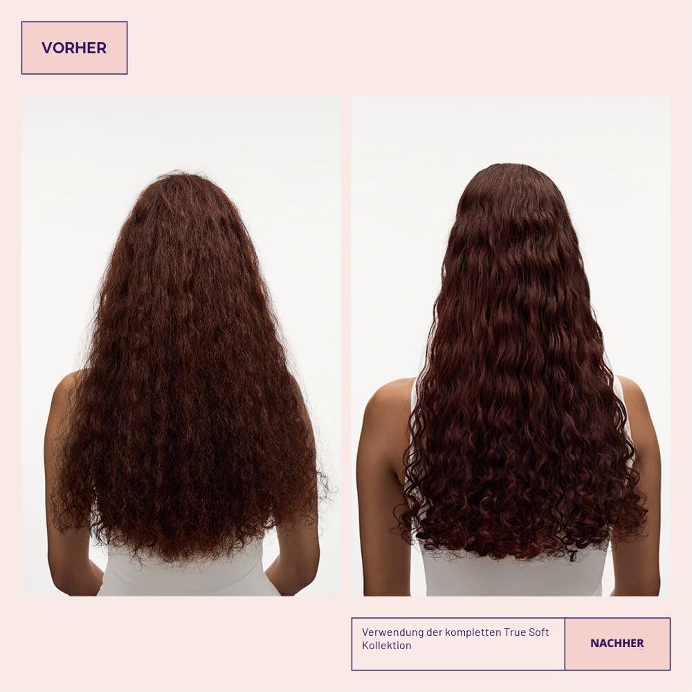 Maria Nila Pflegespülung trockenes Haar Damen, True Soft Conditioner mit Arganöl gegen Frizz, Haarspülung Frauen für coloriertes Haar mit Glanz und Geschmeidigkeit (vegan, sulfatfrei), 300 ml