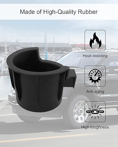 Miniatura 3 de Inserto para portavasos lateral izquierdo de repuesto BC3Z-2813562-DA compatible con Ford Super Duty 2011-2019, 1 paquete