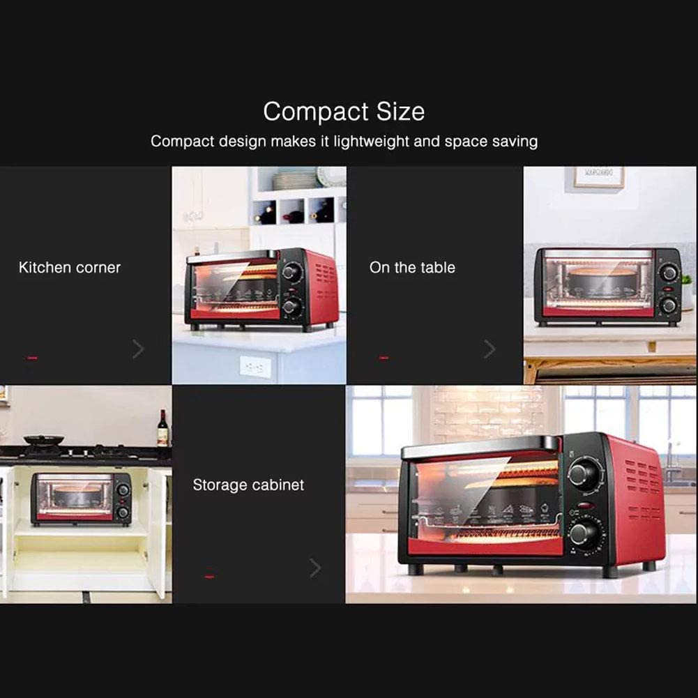 Forno tostapane Compatto con fermentazione a Bassa Temperatura, Vassoio per briciole e 1050 Watt di Potenza di Cottura, Timer da 60 Minuti (12 l) utile