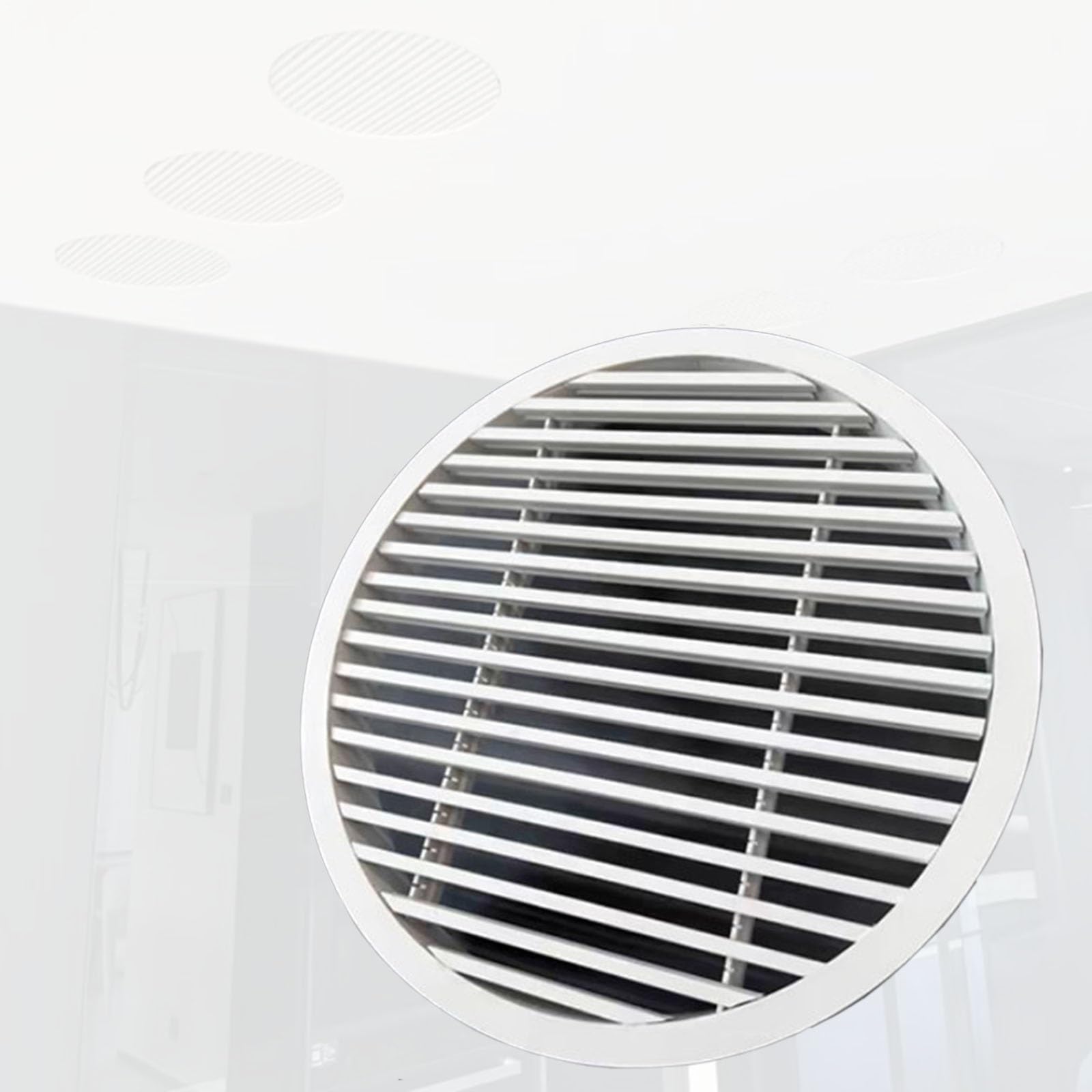 Cubierta de ventilación con pantalla de filtro, panel decorativo extraíble para baño, taller, sala de estar, fácil instalación, forma redonda