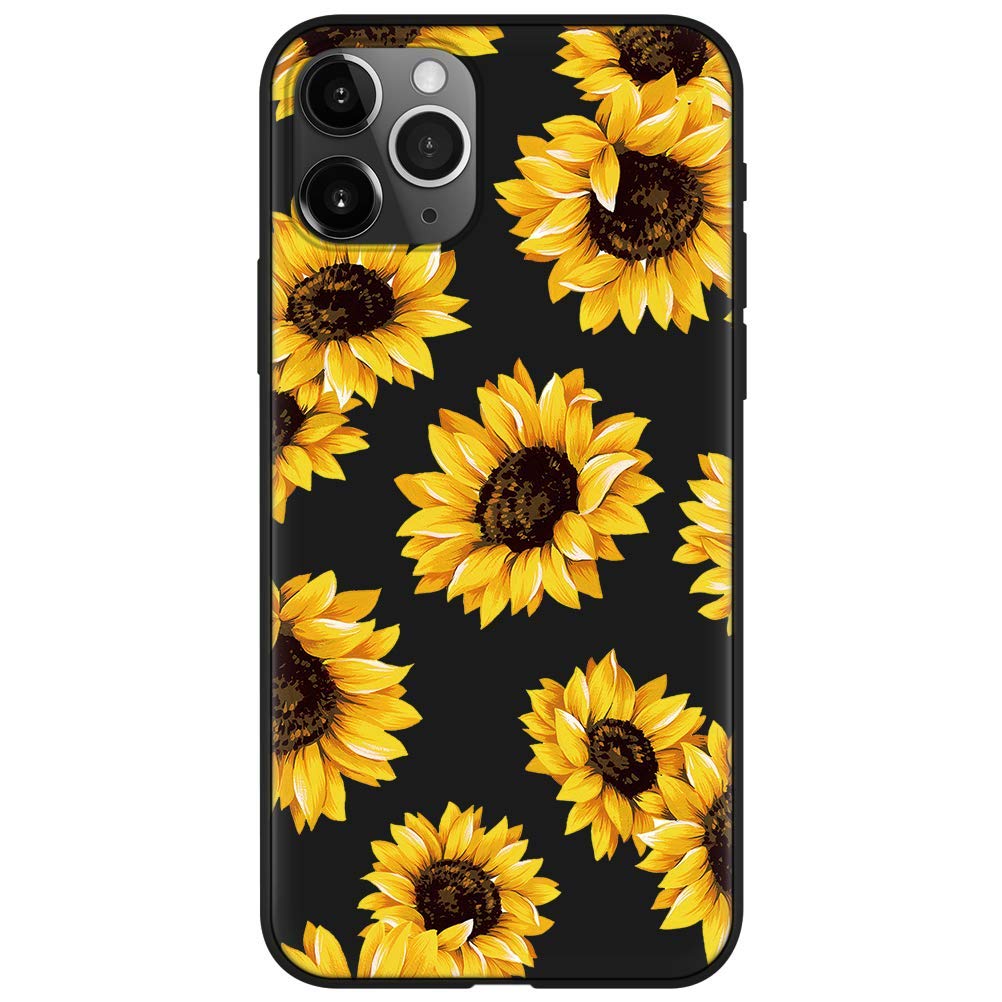 Yoedge 2 Pezzi Cover per Apple iPhone 8/7 / SE2022 / SE2020 4,7,Squishy Silicone TPU Custodia per Cellulari con Disegni Aesthetic, Antiurto Originale Cover Disegno Case per iPhone8,Girasole