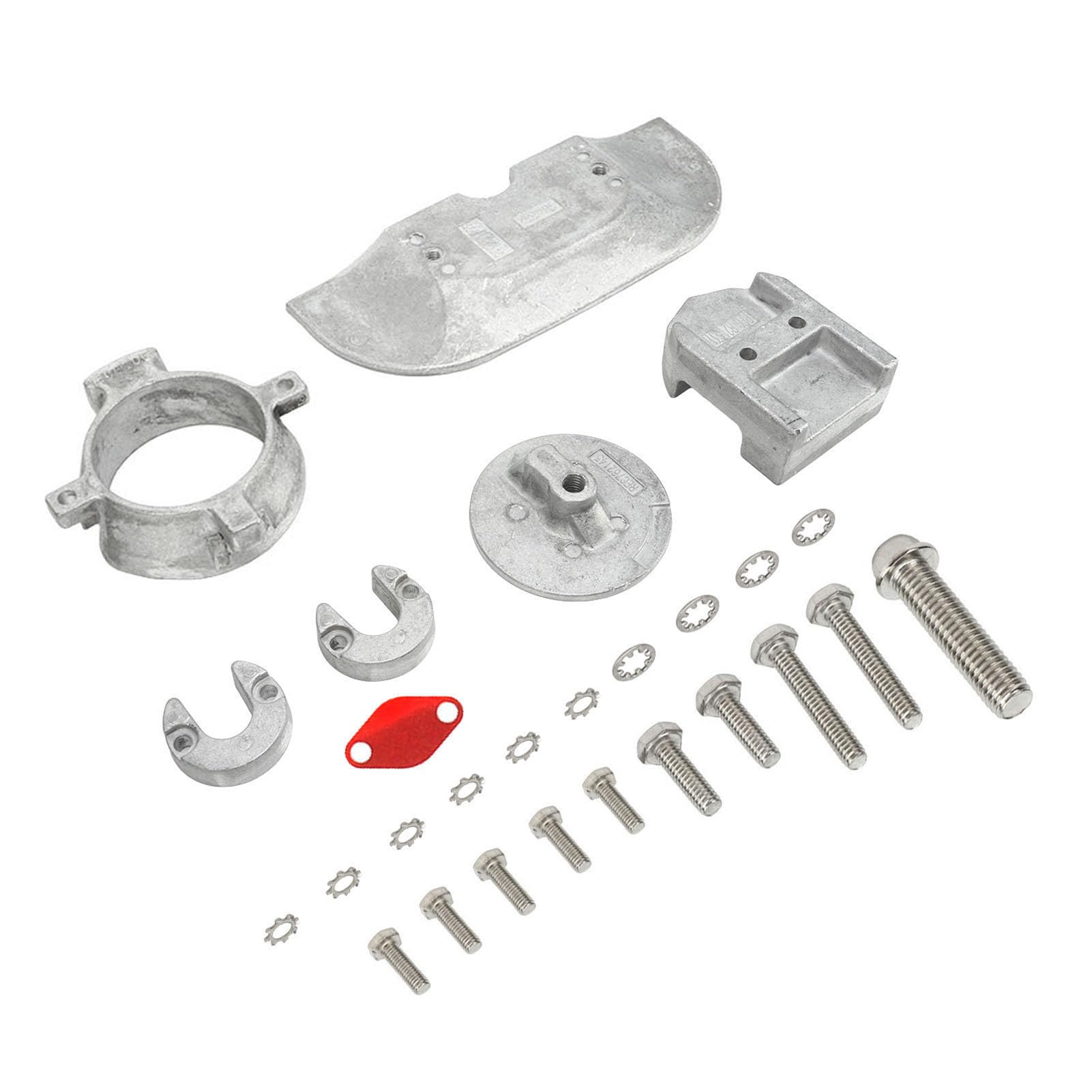 Qqmora Aluminium-Anoden-Kit 888756Q01 Hochfester, Rostfreier Marine-Anodenschutz für Mercruiser Alpha 1 Generation 2 Z-Antriebe von 1991 Bis Heute