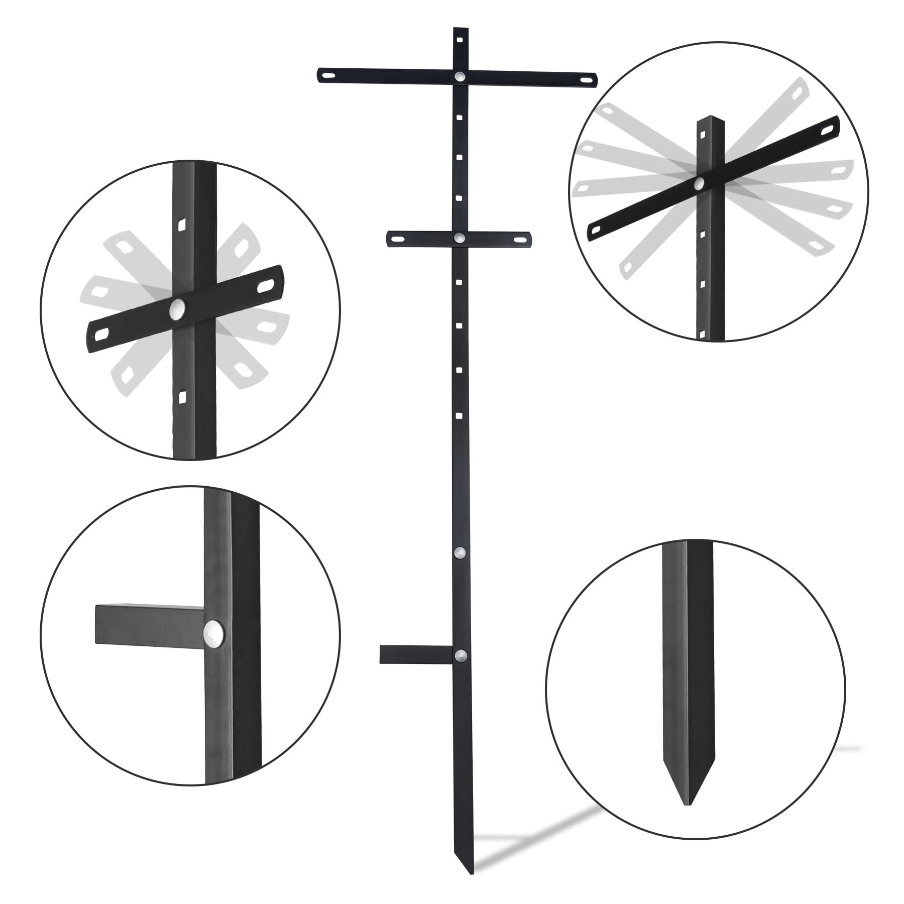 Garten-Schildhalter Aus Metall, 2er Set – 122 Cm, Höhenverstellbar, Windfest