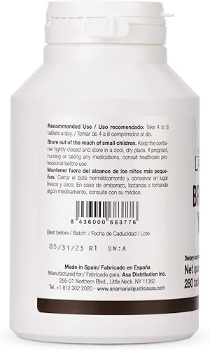 Miniatura 2 de Ana Maria Lajusticia, levadura de cerveza, fuente de vitaminas, salud cardíaca y digestión saludable, paquete de tratamiento de 70 días. Sin azúcar
