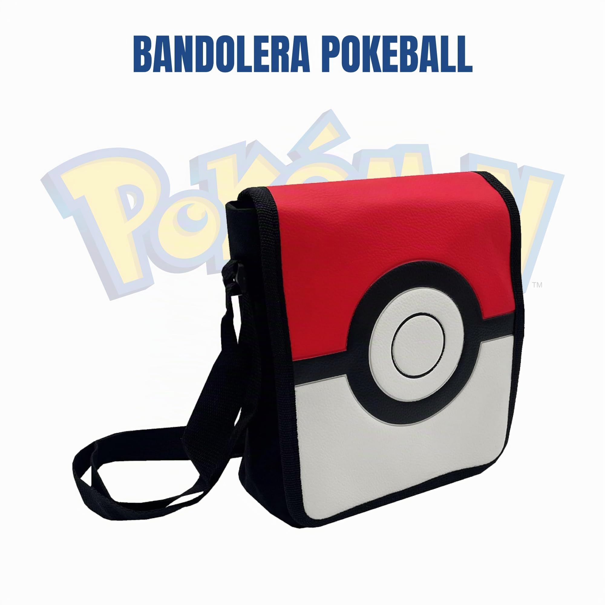 CYPBRANDS Unisex-Kinder Bandolera Pokémon BD-281-PK Umhängetasche, Blanco/Rojo