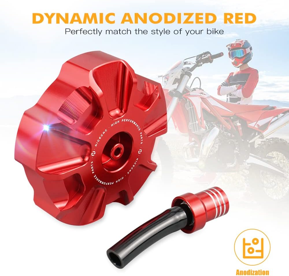 NICECNC Red Fuel Tank Cap Compatible with Beta 250/300X-TRAINER 390/430/480 RR4T 2015-2024 250RR/300RR/350RR4T 2013-2014 Fuel Cap Replacement See Fitment