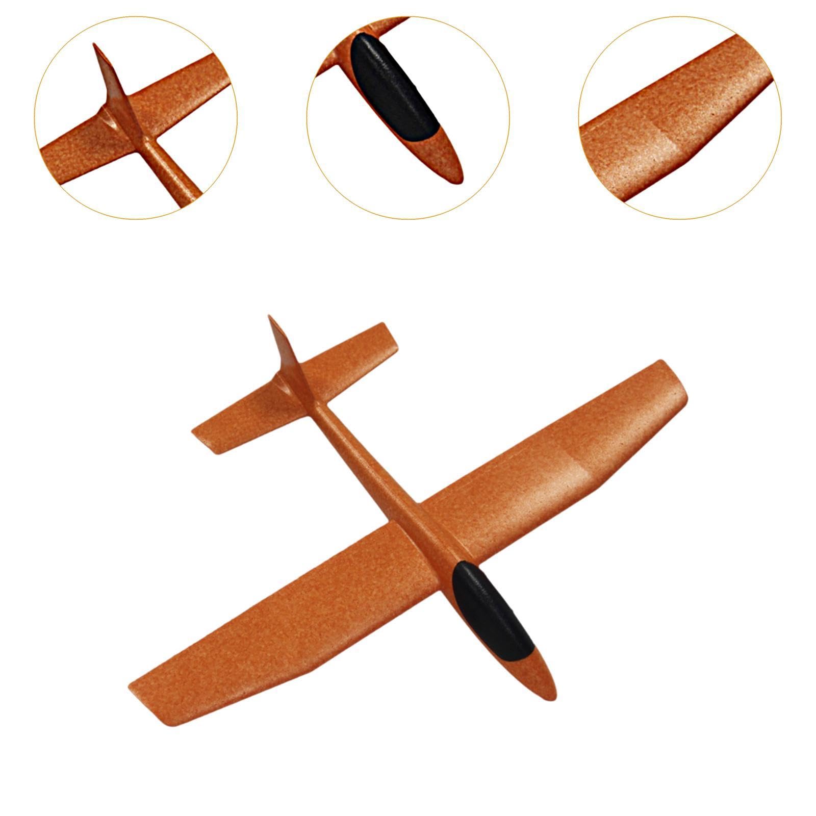 Avión de Juguete para Lanzar, Planeador de Juguete para Niños, Modelo de Avión de Juguete Grueso para Mano para Niños Principiantes, Naranja