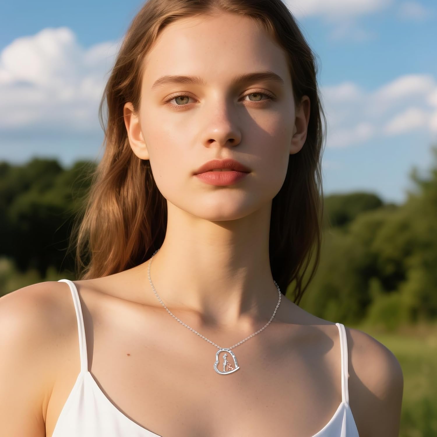 Dog Necklace S925 Sterling Silver Dog Heart Pendant Necklaces Pet Animal Jewelry Gifts for Women - Image 5