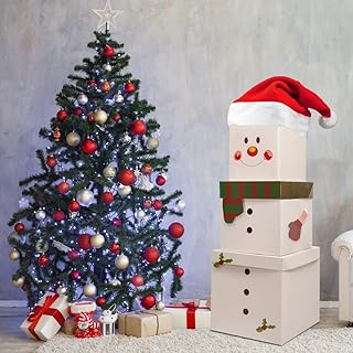 Christmas Gift Boxes with Lids Christmas Snowman Stacking Boxes Christmas Nesting Boxes Christmas Stackable Gift Box Holiday Winter Party Decor Ornaments Supplies