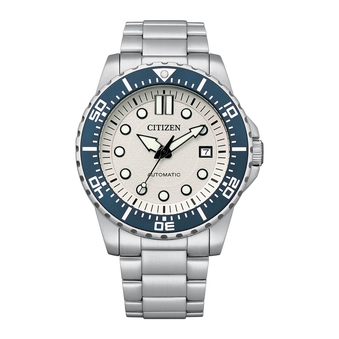 Citizen Men NJ0171-81A Automatic Stainless Steel Watch 43mm White, White, 43mm, silver, 43mm, Classic