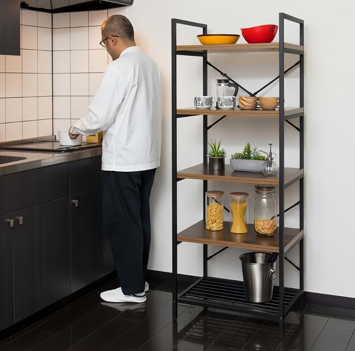 Amazon｜収納棚 オープンラック 5段 幅60cm 奥行43cm シェルフ