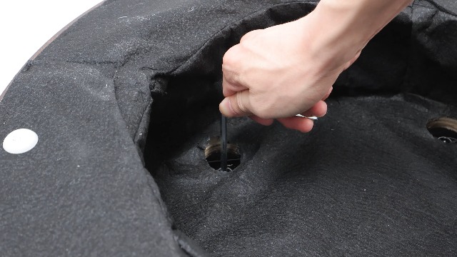 Sillón giratorio moderno tela de pana gris oscuro miniatura 7