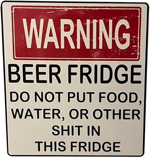 Warning Beer Fridge Magnet, Funny Beer Fridge Magnet, Refrigerator Magnets Stickers DO NOT Put Food, Water, OR Other Shit in This Fridge Kitchen Accessories,1 Pc