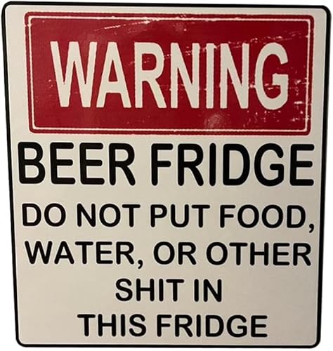 Warning Beer Fridge Magnet
