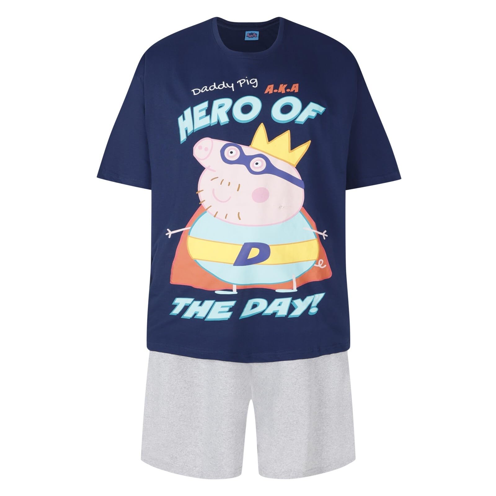 Ex Uk Store Men's Hero Pj Set - Daddy Character Short Pyjama Set Plus Size Short Pj Sets Lounge Sleep Wear #Hero (Daddy 3XL)