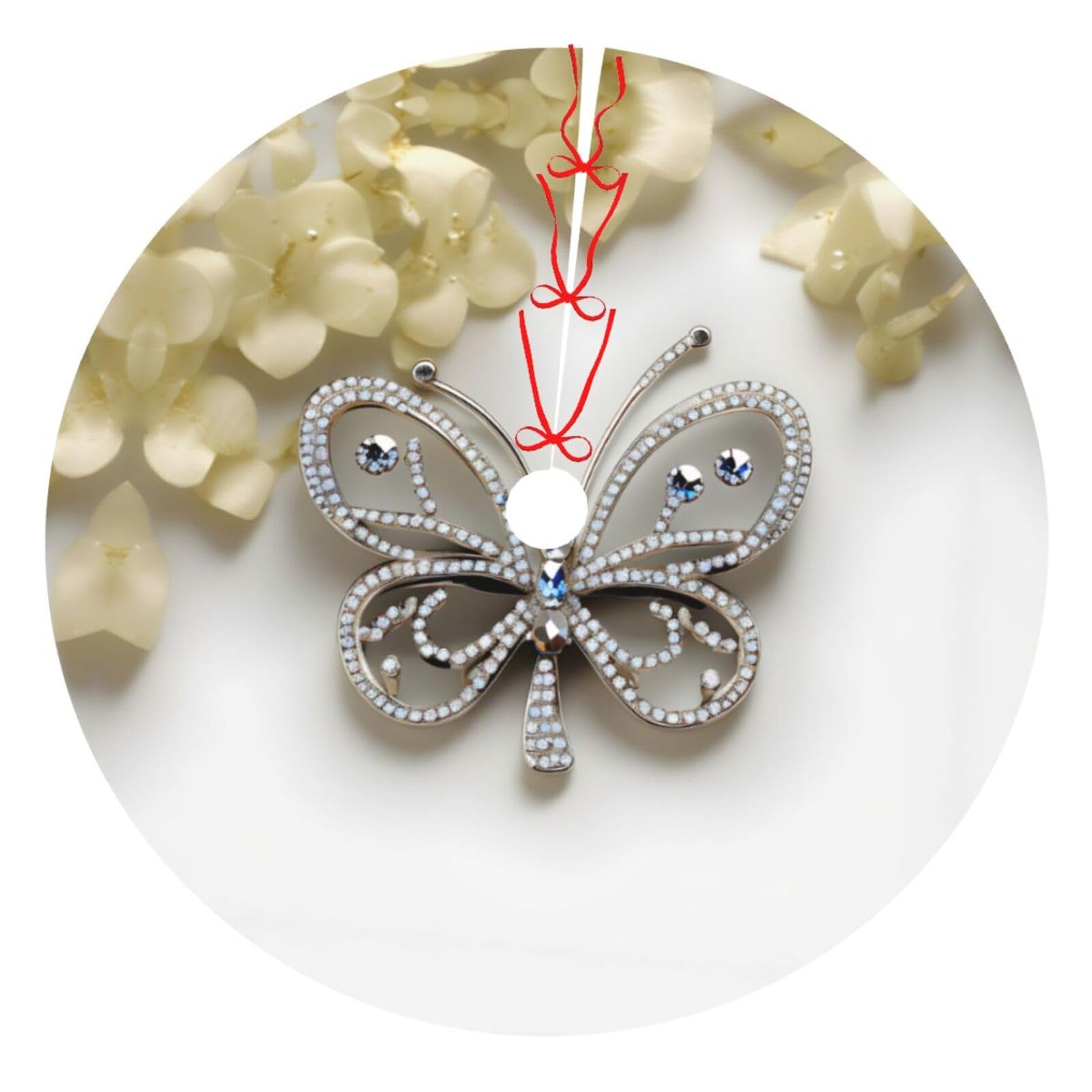 Jupe de sapin de Noël imprimé fleur tapis de décoration intérieur extérieur pour fête