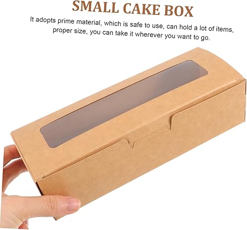 Miniatura 8 de Abaodam Contenedor de embalaje para magdalenas, 60 piezas, donas, contenedor de regalo, caja de postre Kraft, muffins, macarrones, galletas, chispas