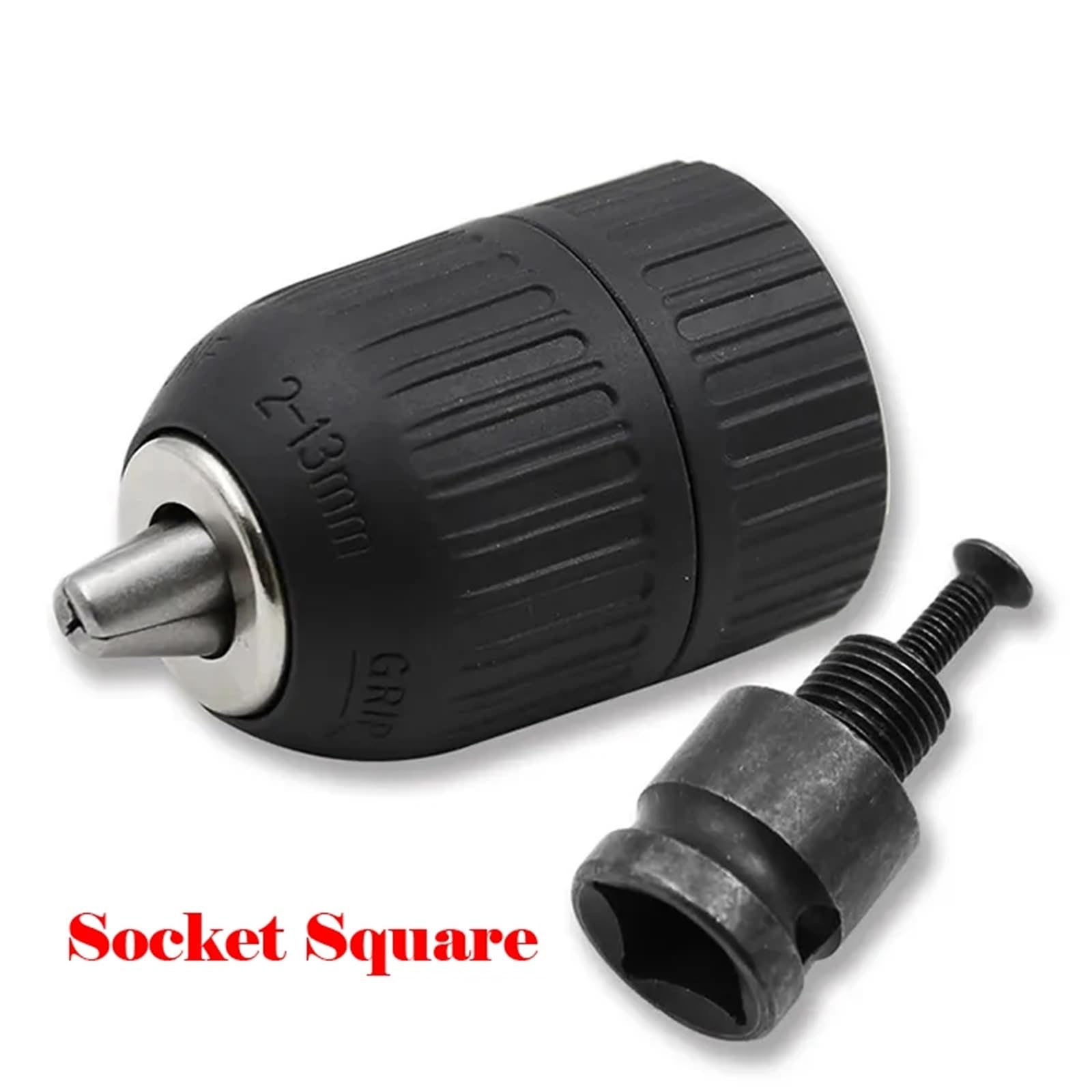 Mandrin de perçage sans clé convertisseur 2-13 mm filetage 1/2"-20UNF adaptateur à changement rapide SDS 6,35 mm clé à percussion hexagonale, outil (adaptateur carré mandrin)