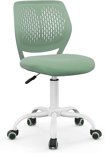 Miniatura 28 de Giantex Silla de escritorio moderna para niños, silla de estudio sin brazos con altura ajustable, silla de oficina ergonómica con ruedas, silla de