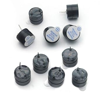 10Pcs 5v Active Buzzer Long Continous Beep Tone Alarm Ringer 12mm Active Piezo Buzzers for Computers Printers