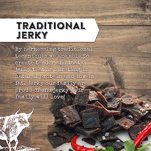 Raging Bull 280g Original Beef Jerky - 10 x 28g Pack - High Protein Snacks - Grass Fed Beef Jerky - Low Carb Keto Snacks - MSG Free Carnivore Snacks - Jerky Gift Set - Natural Meat Snacks - Image 3